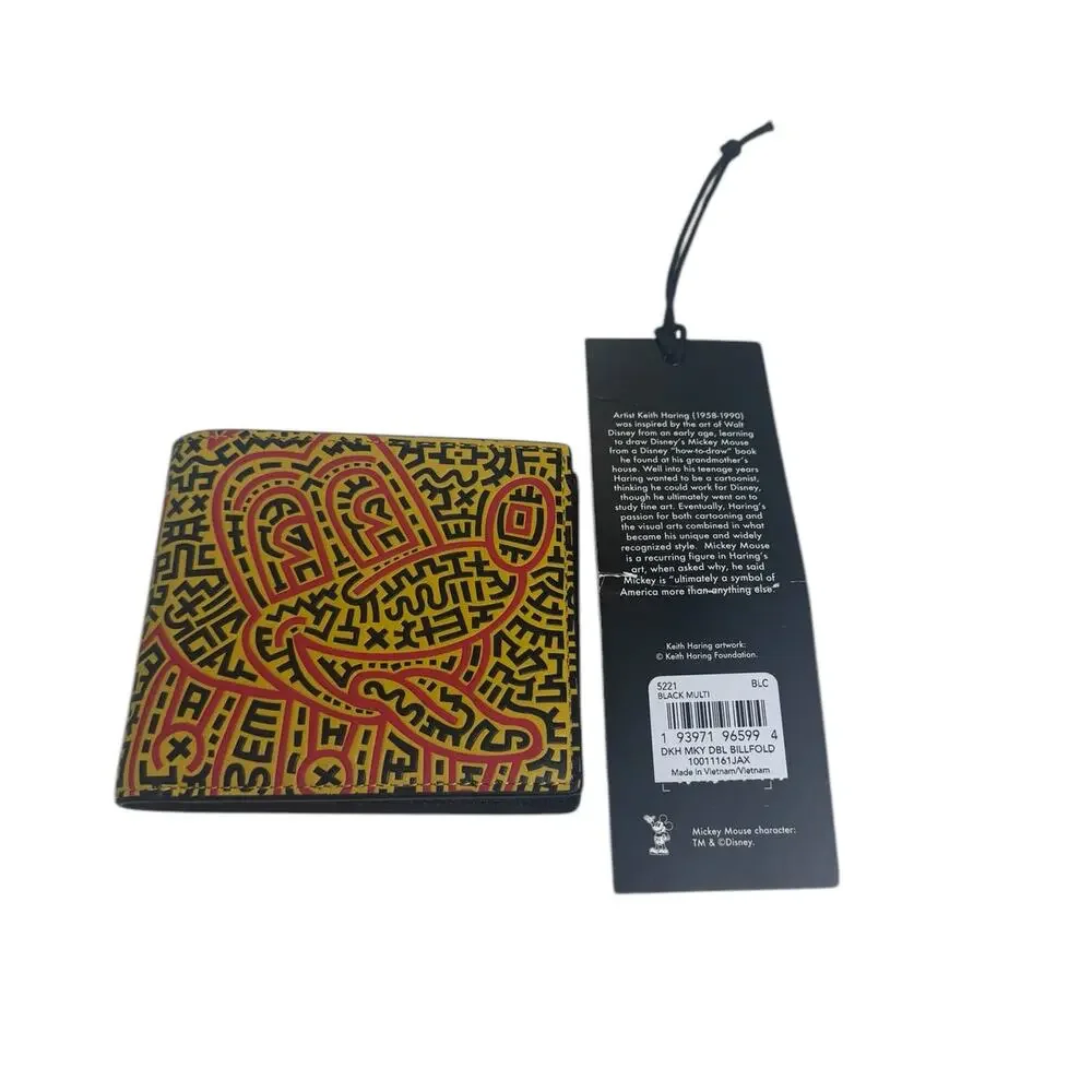 Coach Mickey Mouse X Keith Haring Billfold Wallet